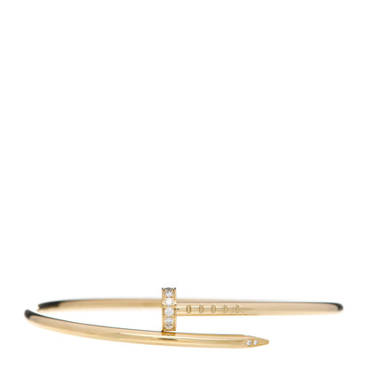 Cartier 18K Yellow Gold Diamond Small Juste Un Clou Bracelet 15 1 of 5
