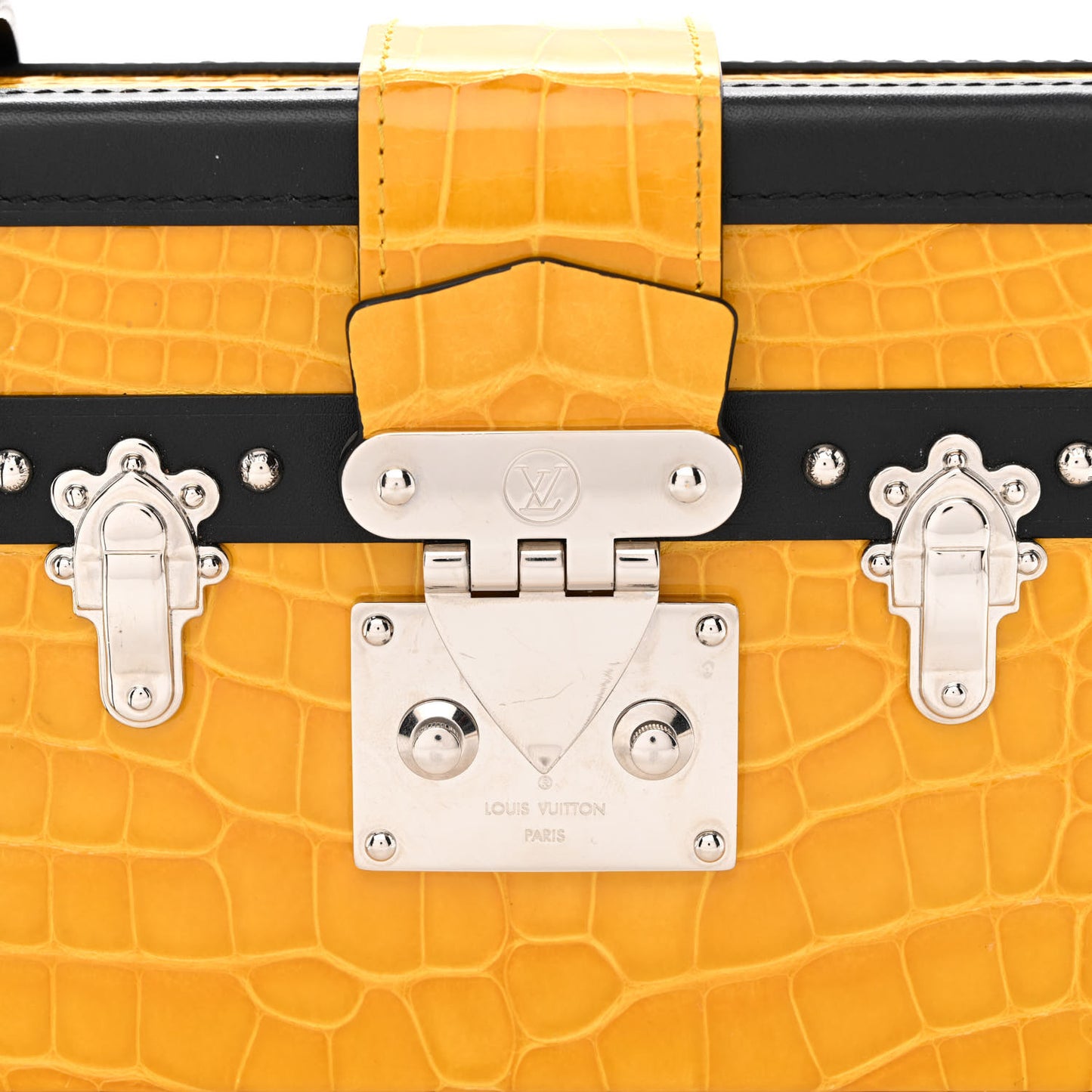 Crocodile Petite Malle Jaune D'Or