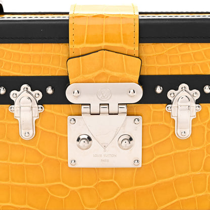 Louis Vuitton Crocodile Petite Malle Jaune D'Or 8 of 10