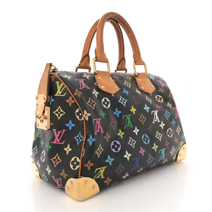 Louis Vuitton Monogram Multicolor Speedy 30 Black 3 of 16
