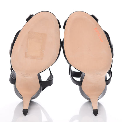 Chanel Lambskin Crystal CC Sandals 39.5 Black 8 of 13