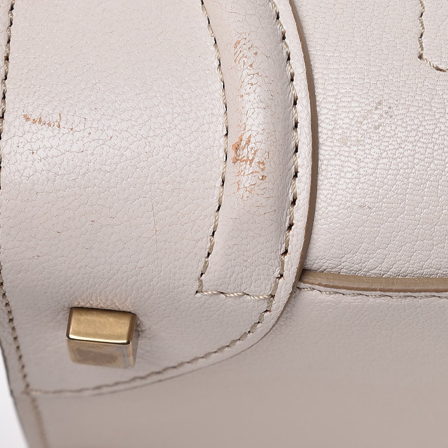 Goatskin Mini Luggage White