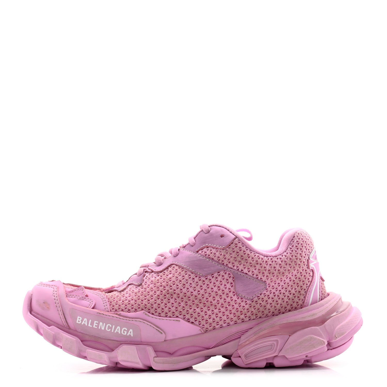 Balenciaga Mesh Nylon Destroyed Womens Track.3 Sneakers 37 Pink White 1 of 12
