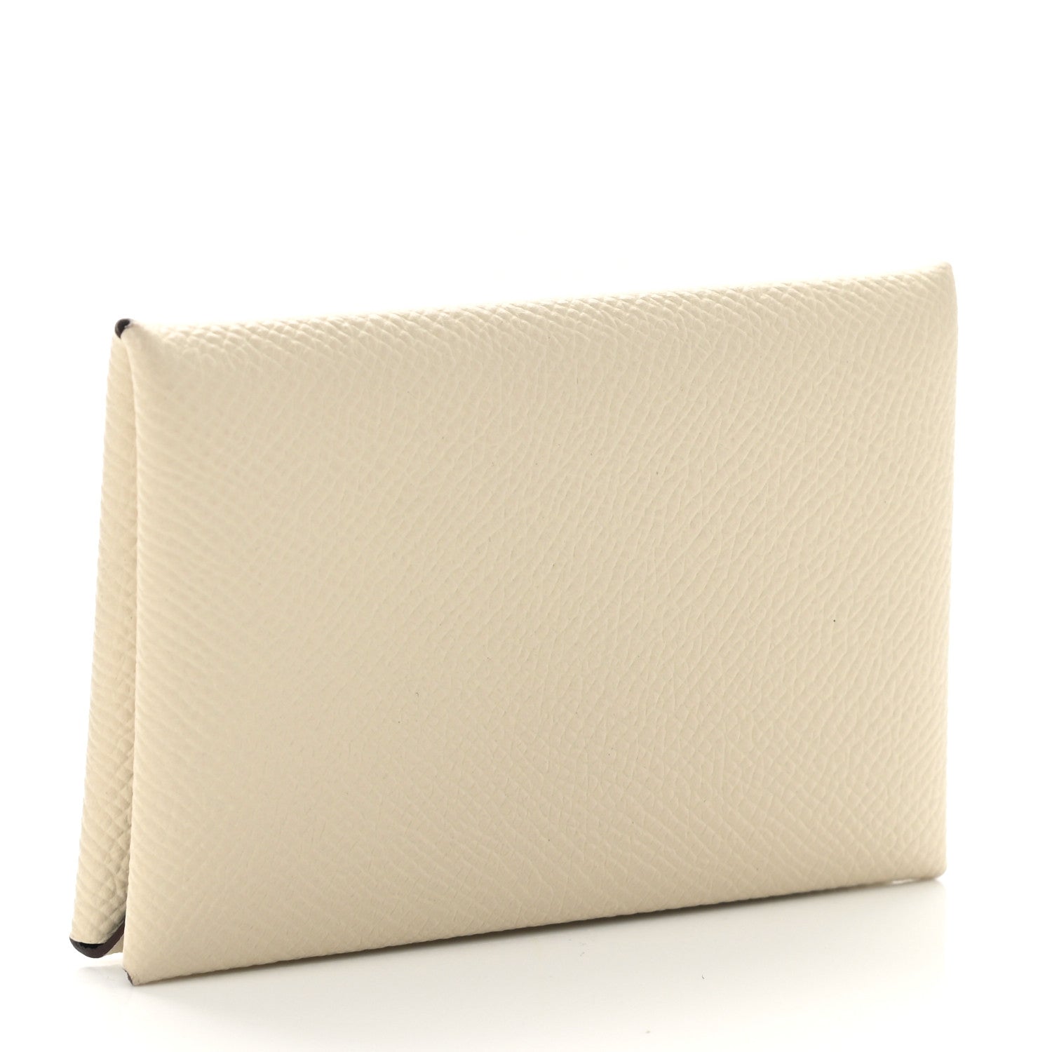 Hermes Epsom Horseshoe Calvi Card Case Craie Black 4 of 9