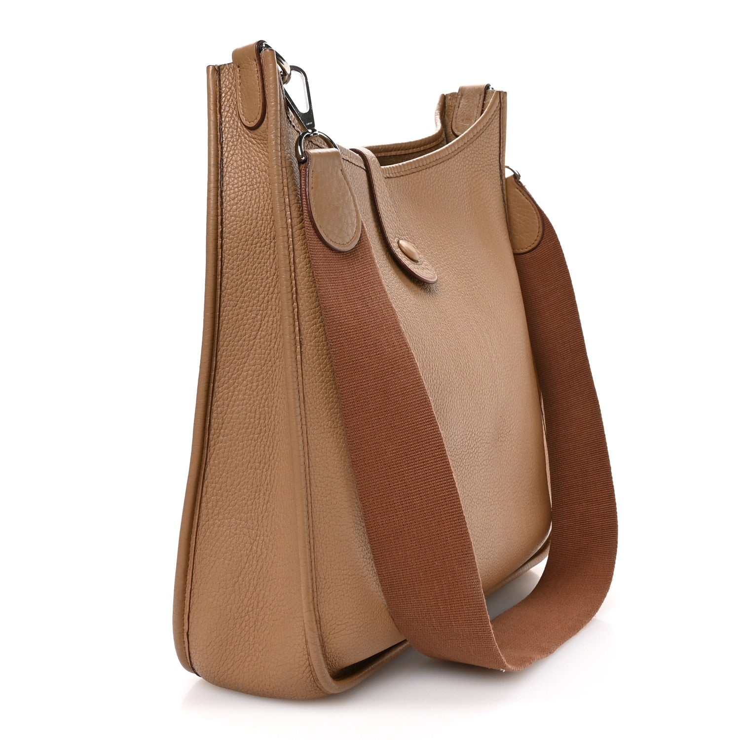 Hermes Taurillon Clemence Evelyne GM Tabac Camel 3 of 11