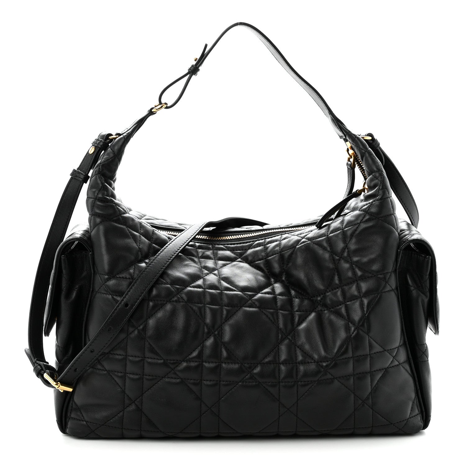 Christian Dior Lambskin Macrocannage Large D-Dream Bag Black 1 of 11