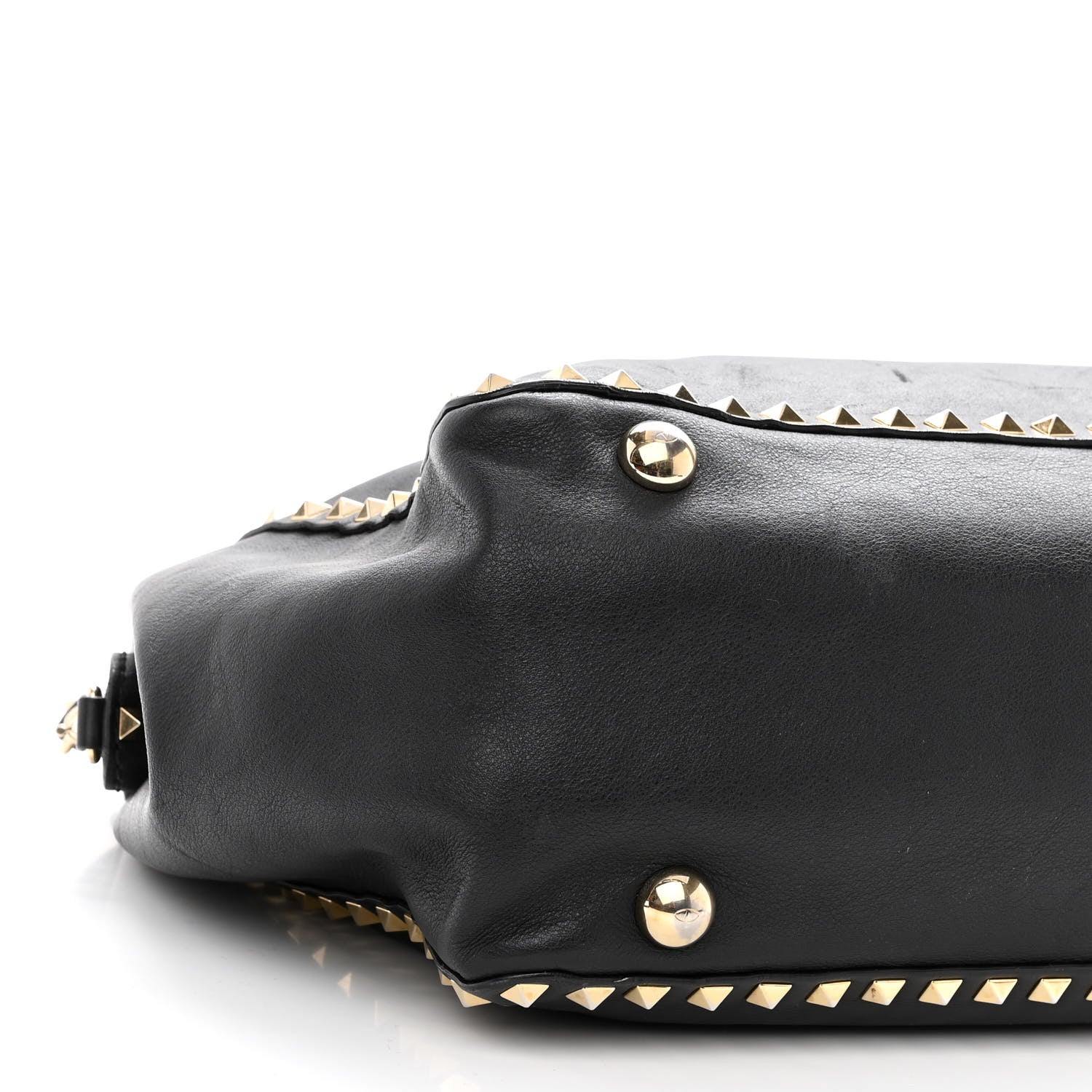 Valentino Garavani Vitello Medium Rockstud Tote Black 8 of 9