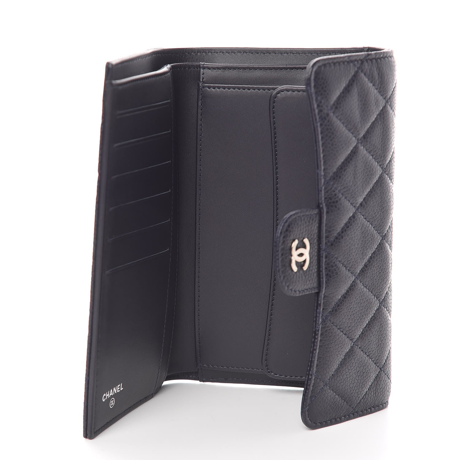 Chanel Caviar Quilted Large Flap Wallet Marine 5 of 9