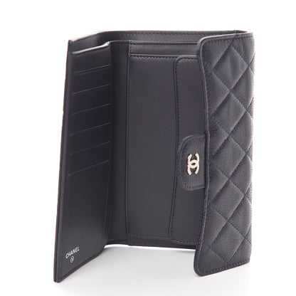 Chanel Caviar Quilted Large Flap Wallet Marine 5 of 9