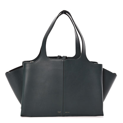 Celine Smooth Calfskin Medium Tri-Fold Bag Bottle Green 1 of 10