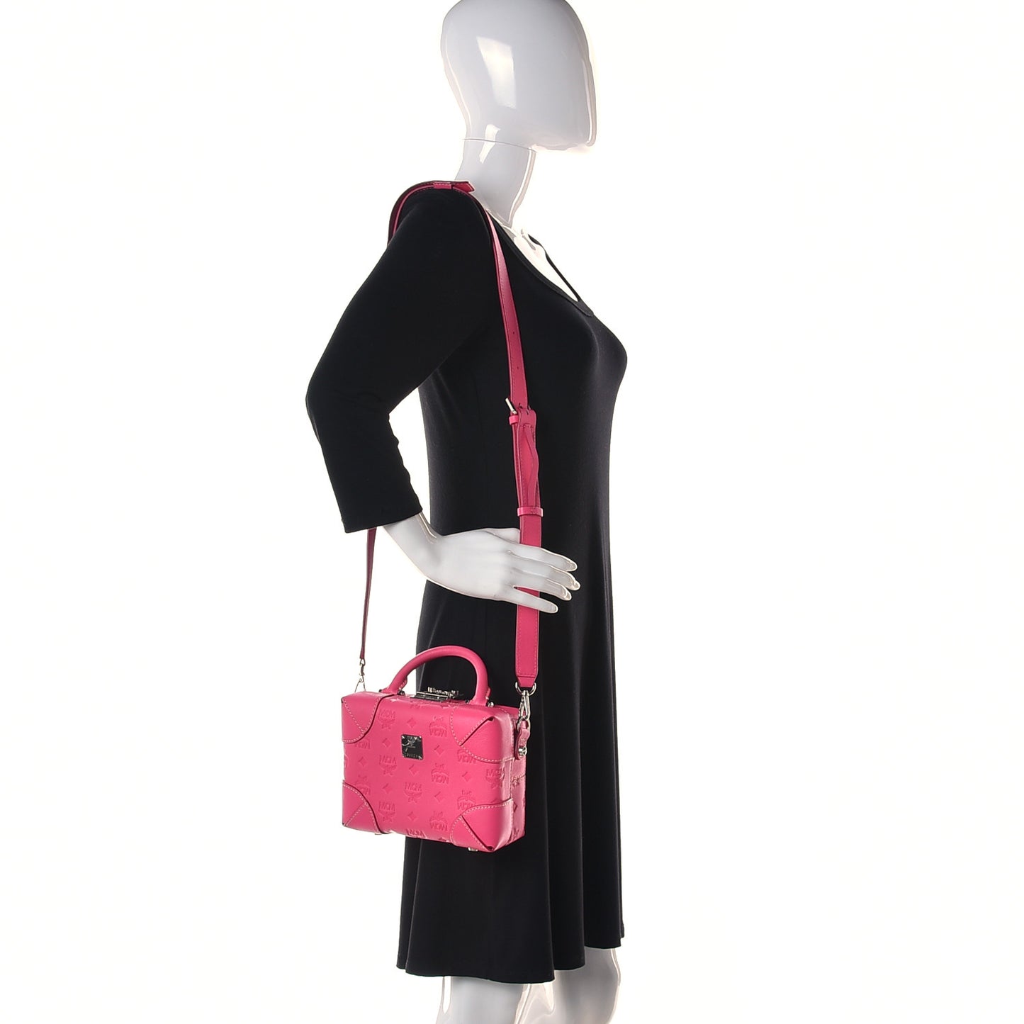 Calfskin Ottomar Monogram Small Berlin Crossbody Sugar Pink
