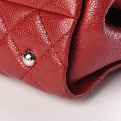 Chanel Caviar Quilted Timeless CC Shopping Tote Red 12 of 16