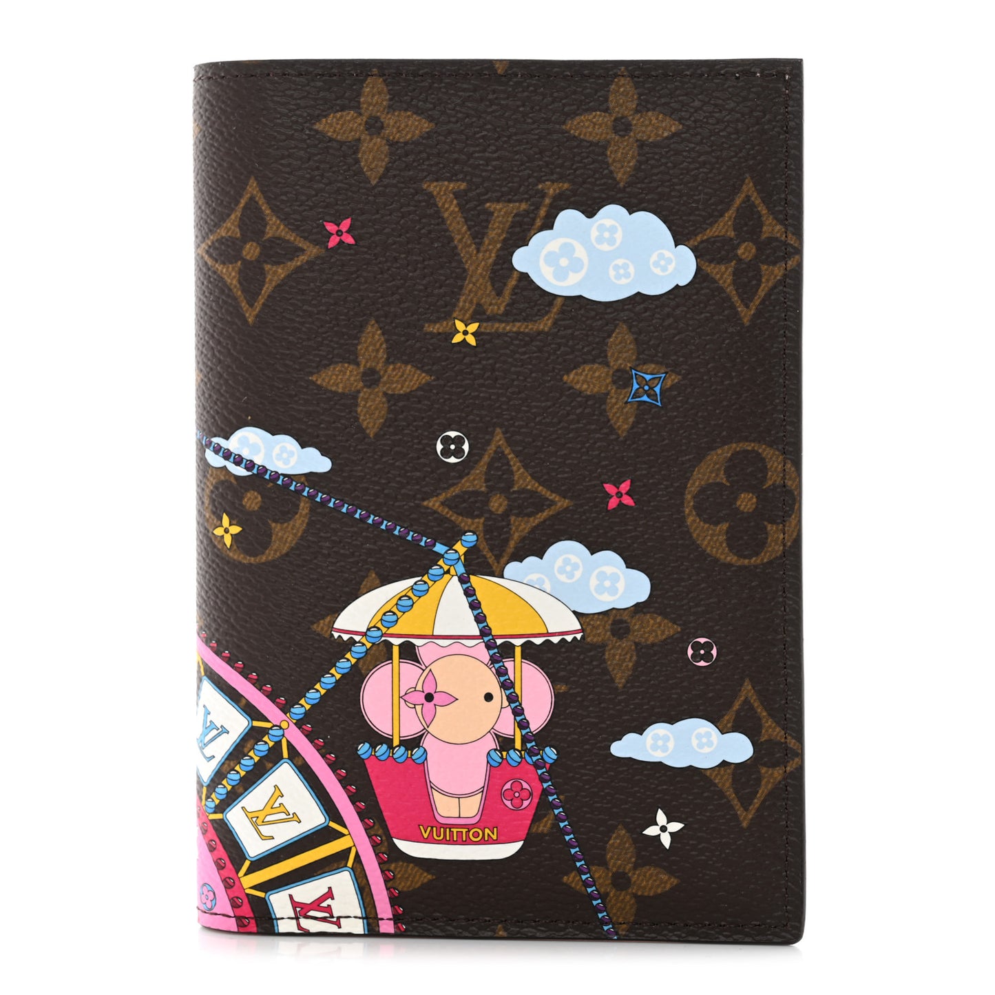 Monogram 2020 Christmas Animation Big Wheel Passport Cover Rose Ballerine
