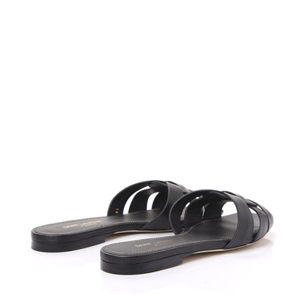 Saint Laurent Calfskin Nu Pied 05 Slide Sandals 37 Black 4 of 9