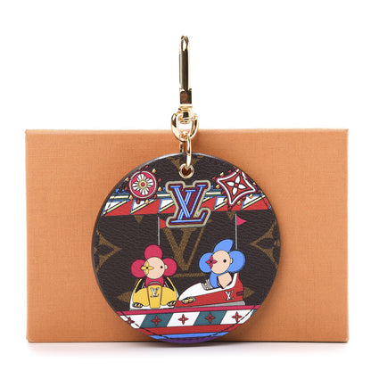 Louis Vuitton Monogram 2020 Christmas Animation Bumper Cars Bag Charm Key Ring Coquelicot 4 of 4