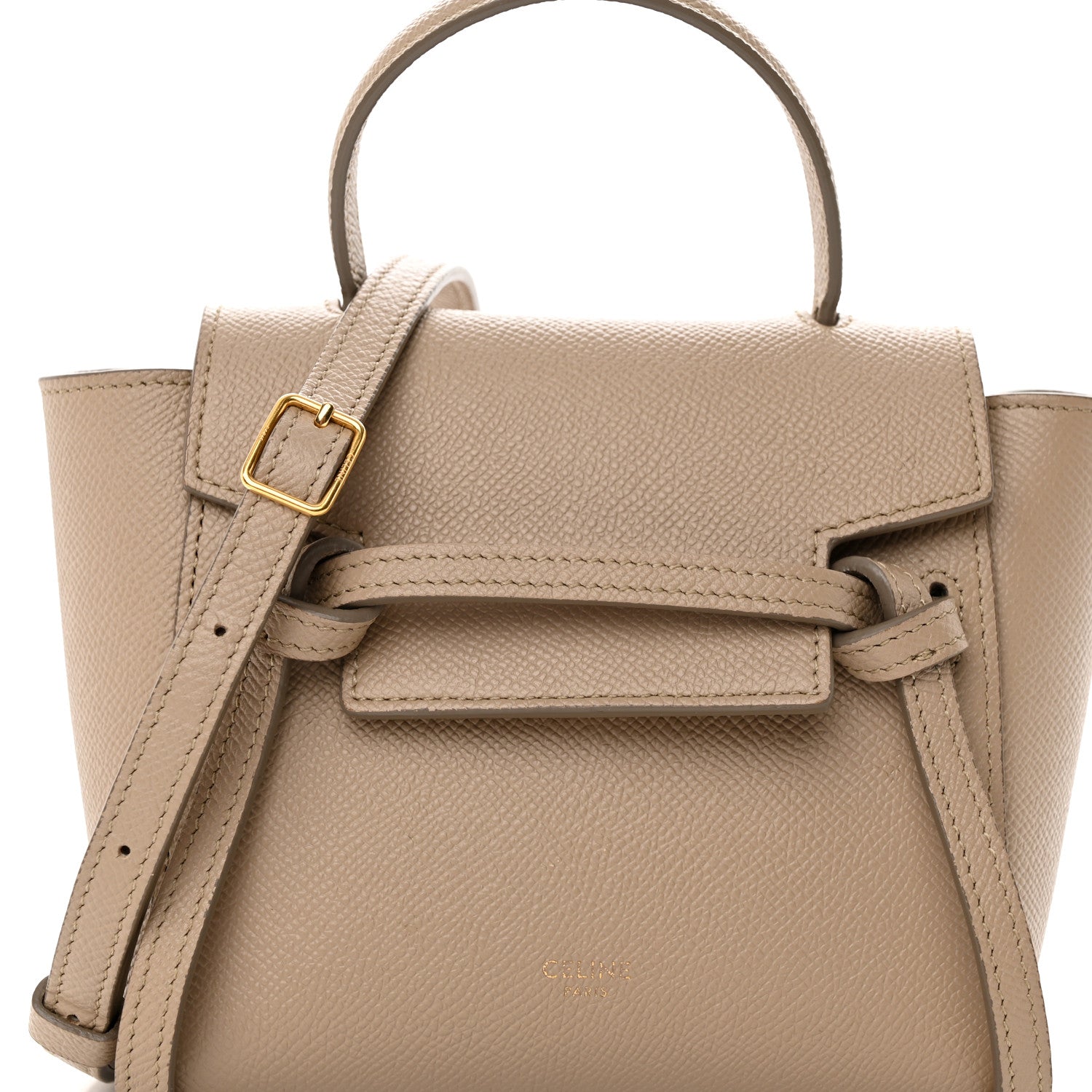 Celine Grained Calfskin Pico Belt Bag Light Taupe 8 of 13
