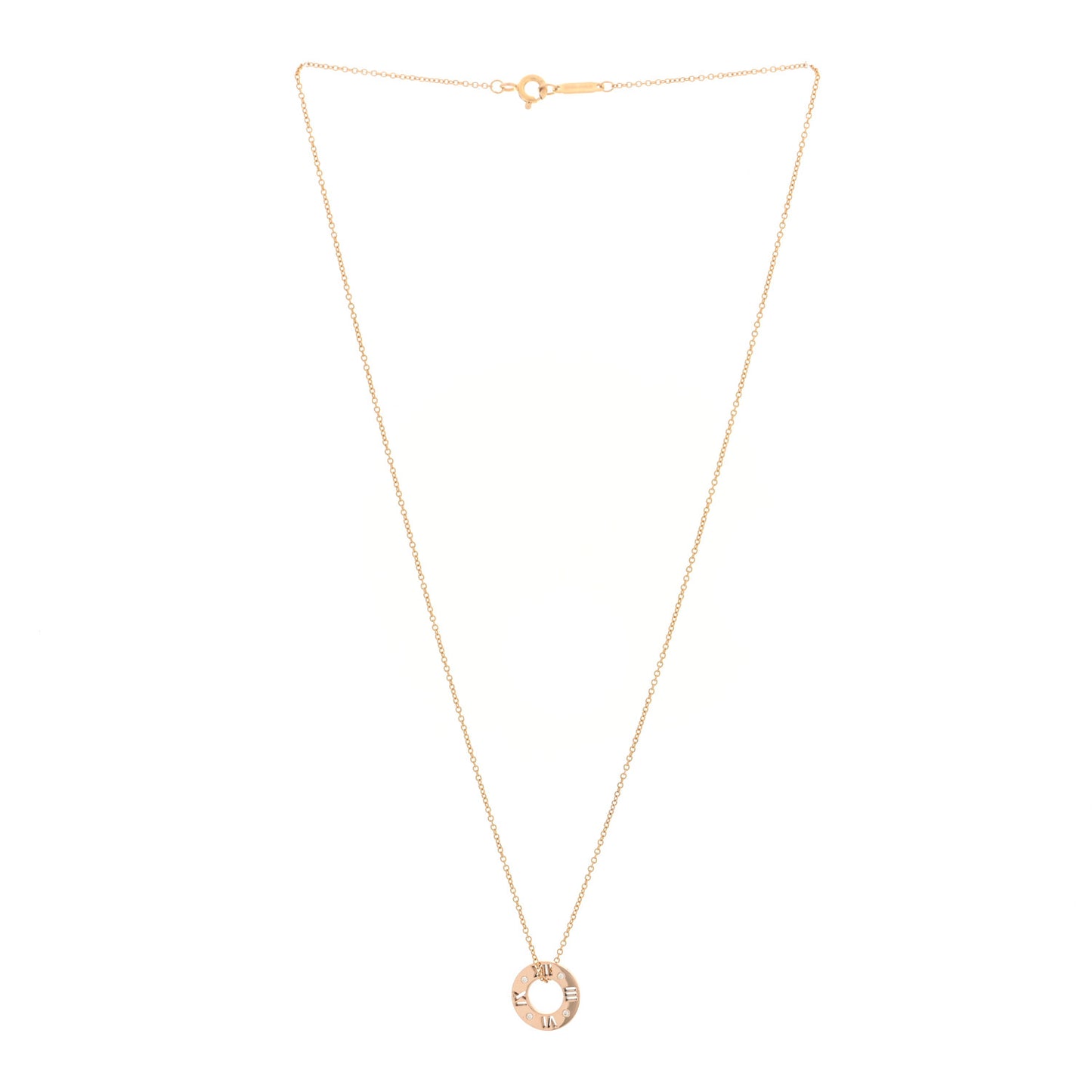 18K Rose Gold Diamond Atlas Pierced Pendant Necklace