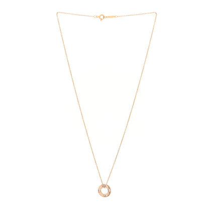 Tiffany 18K Rose Gold Diamond Atlas Pierced Pendant Necklace 3 of 5