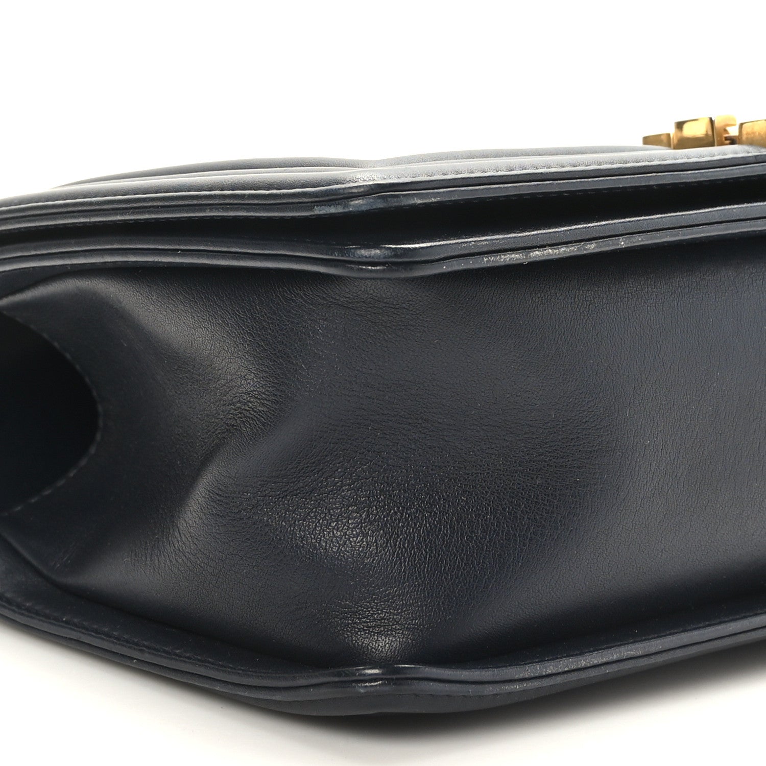 Chanel Caviar Suede Calfskin Chevron Medium Boy Flap Navy 8 of 9
