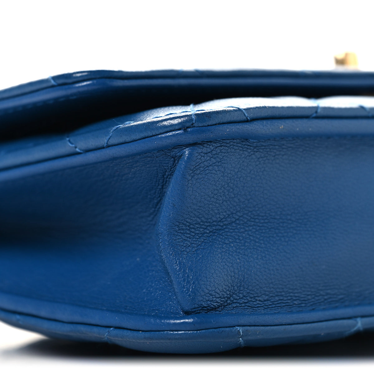 Chanel Lambskin Quilted CC Pearl Crush Wallet on Chain WOC Blue 10 of 11
