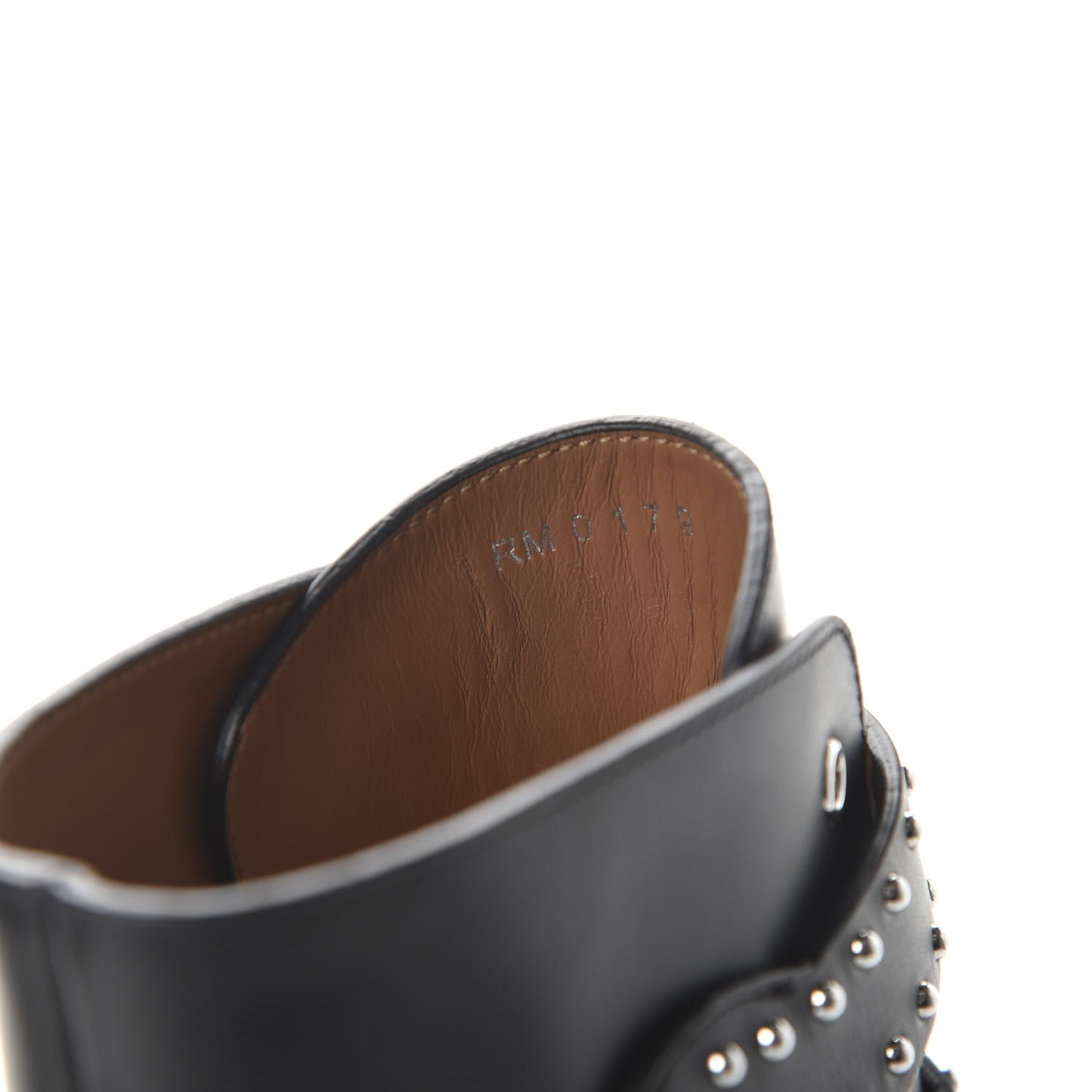 Givenchy Calfskin Studded Prue Buckle Bootie 39.5 Black 8 of 9