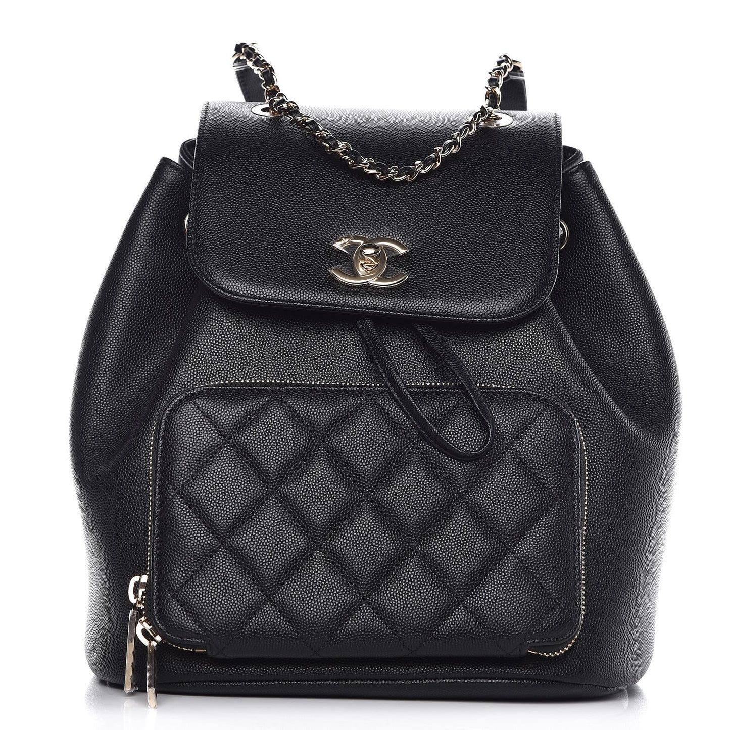 Caviar Quilted Business Affinity Backpack Black