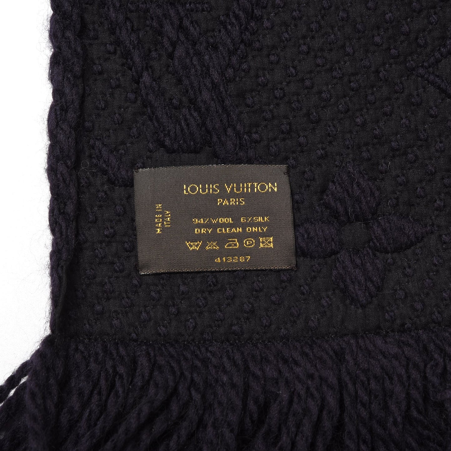 Wool Silk Logomania Scarf