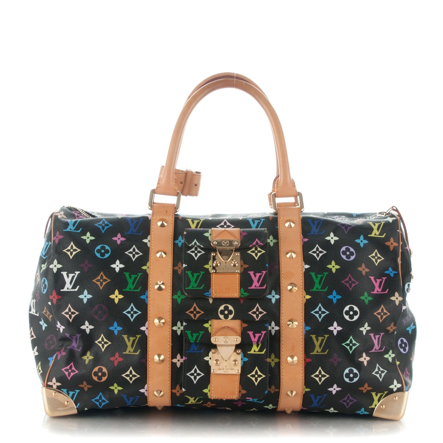 Louis Vuitton Monogram Multicolor Keepall 45 Black 1 of 12