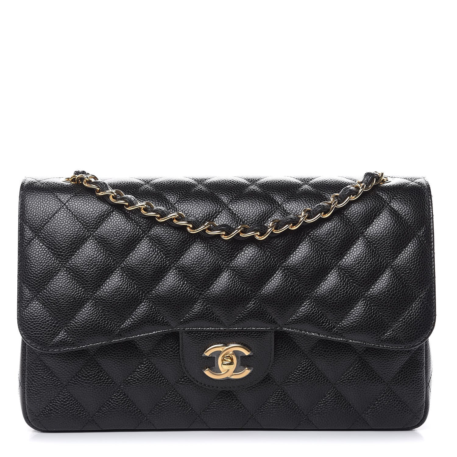 Chanel Caviar Quilted Jumbo Double Flap Black 1 of 10