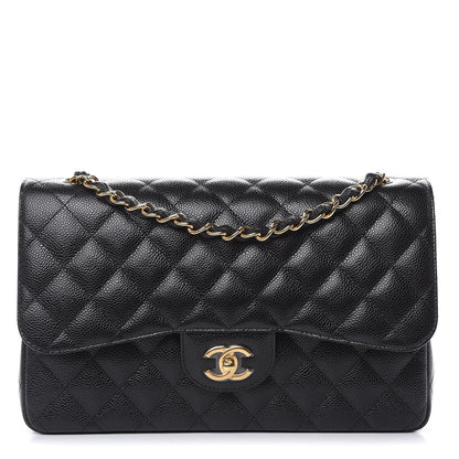 Chanel Caviar Quilted Jumbo Double Flap Black 1 of 10