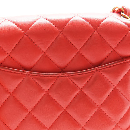 Chanel Lambskin Quilted Mini Rectangular Flap Red 11 of 12
