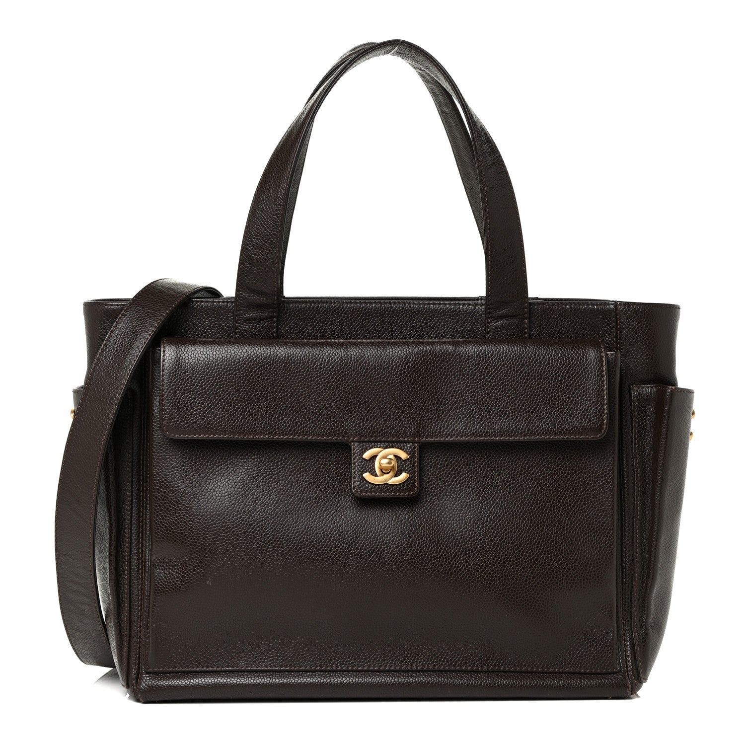 Chanel Caviar Shopper Tote Brown 1 of 17