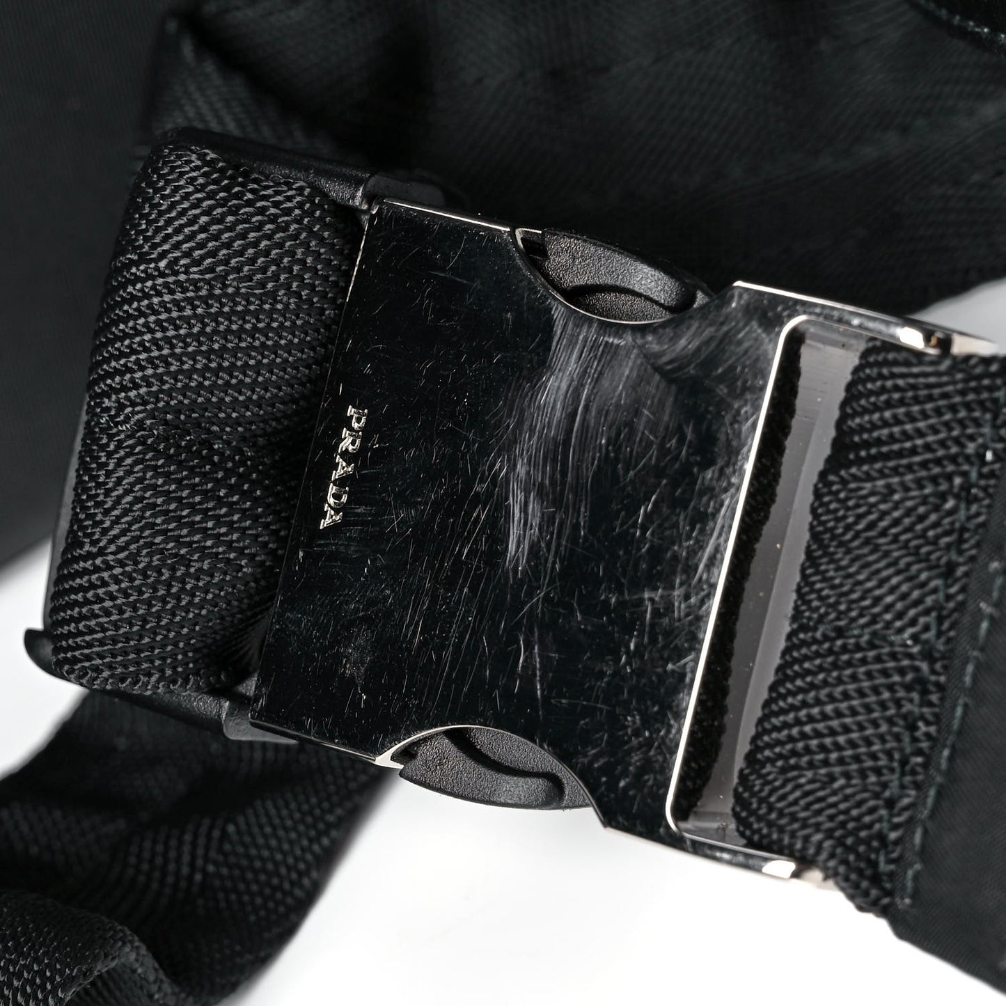 Tessuto Nylon Saffiano Belt Bag Black