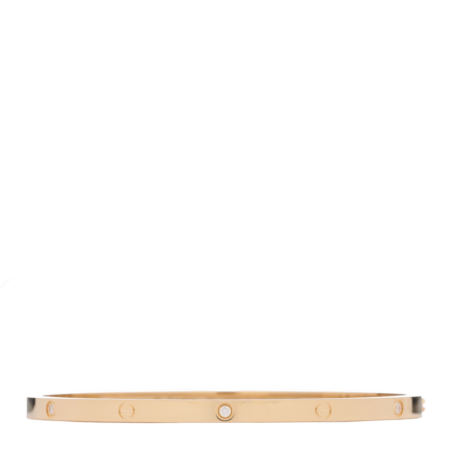 Cartier 18K Yellow Gold 6 Diamond Small LOVE Bracelet 19 1 of 7