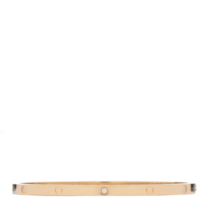 Cartier 18K Yellow Gold 6 Diamond Small LOVE Bracelet 19 1 of 7