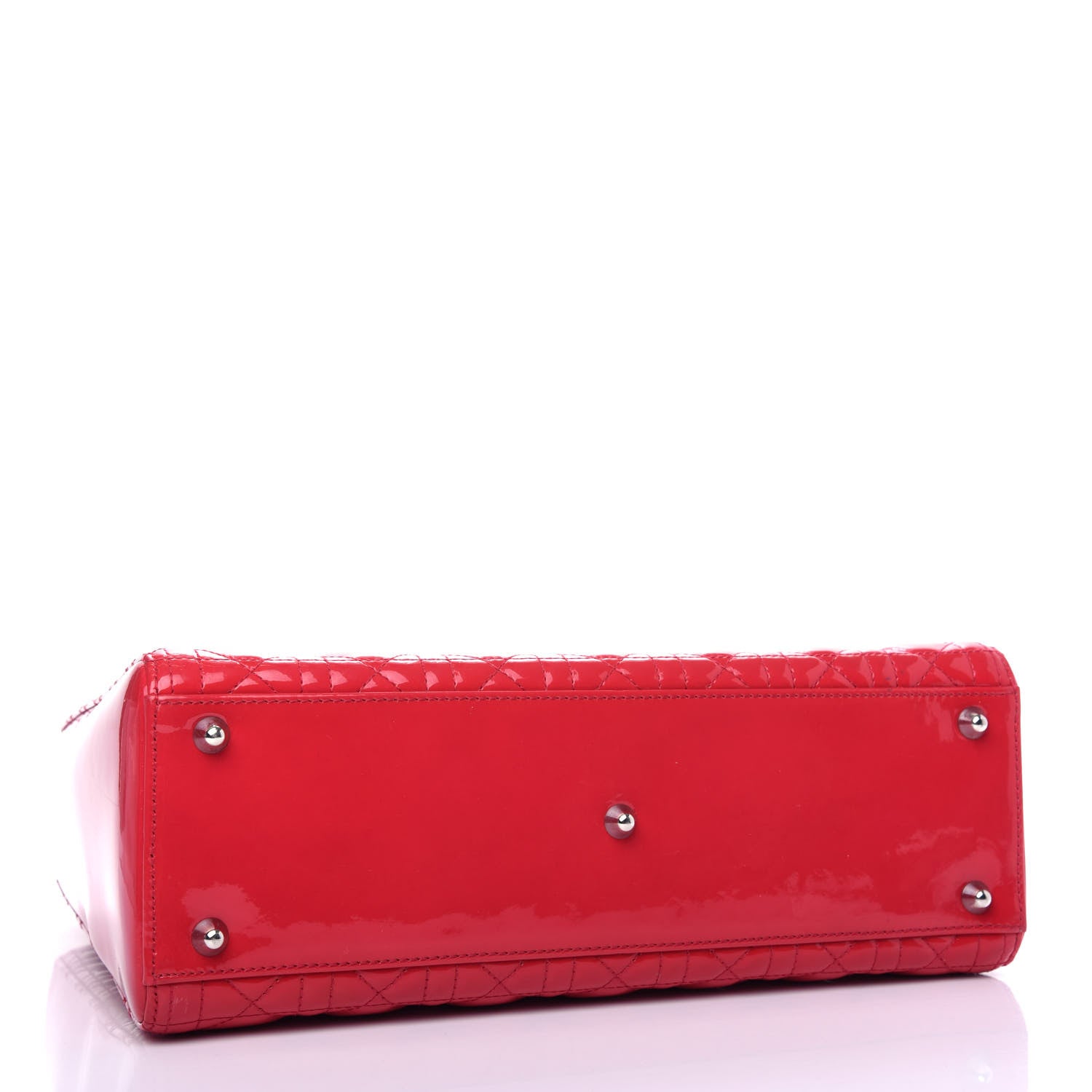 Christian Dior Patent Cannage Large Lady Dior Red 4 of 11