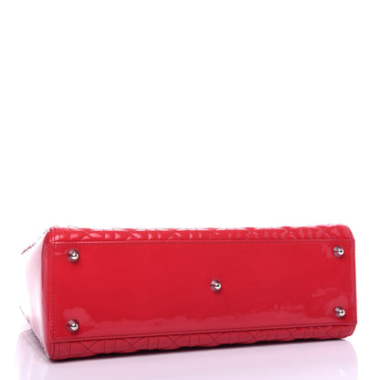 Christian Dior Patent Cannage Large Lady Dior Red 4 of 11