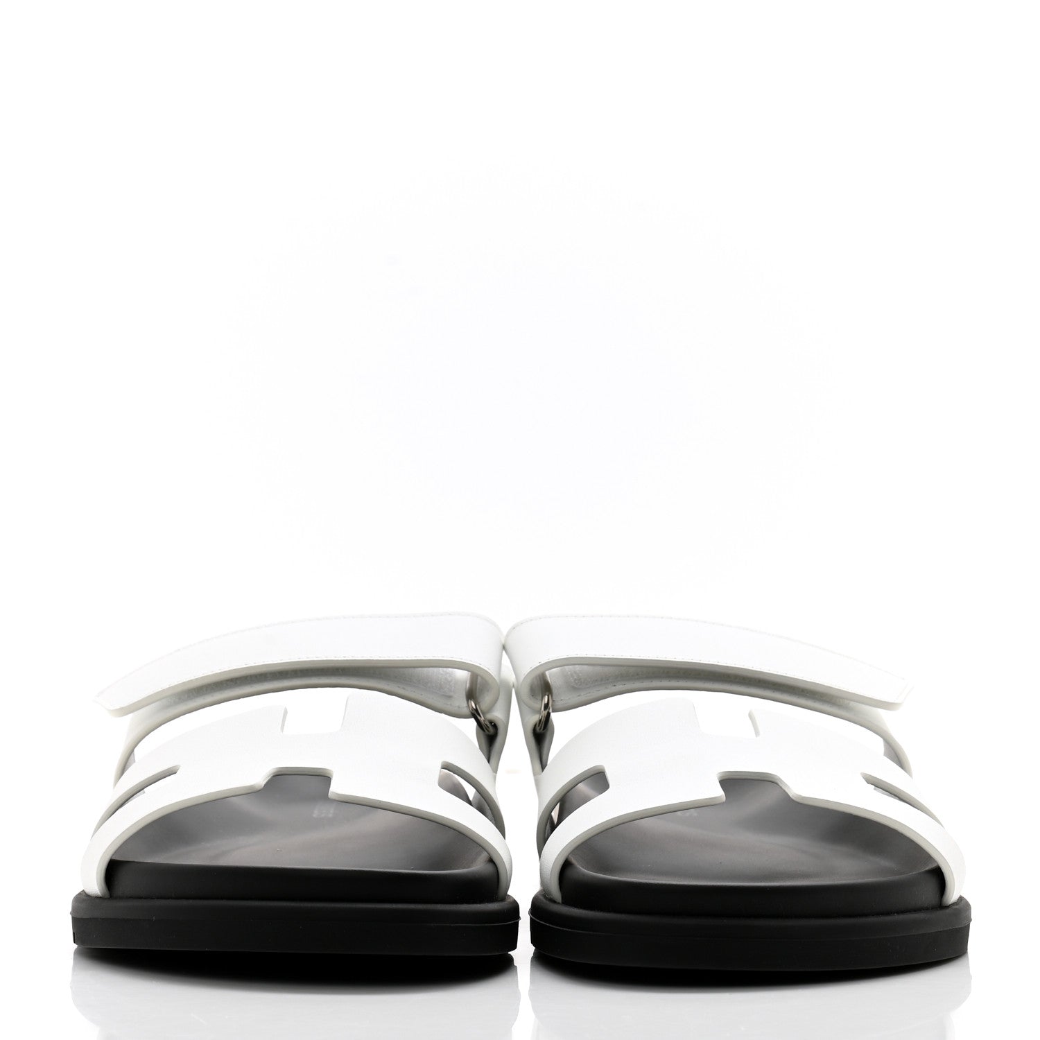 Hermes Calfskin Womens Chypre Sandals 38.5 White 2 of 9