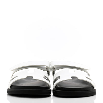 Hermes Calfskin Womens Chypre Sandals 38.5 White 2 of 9