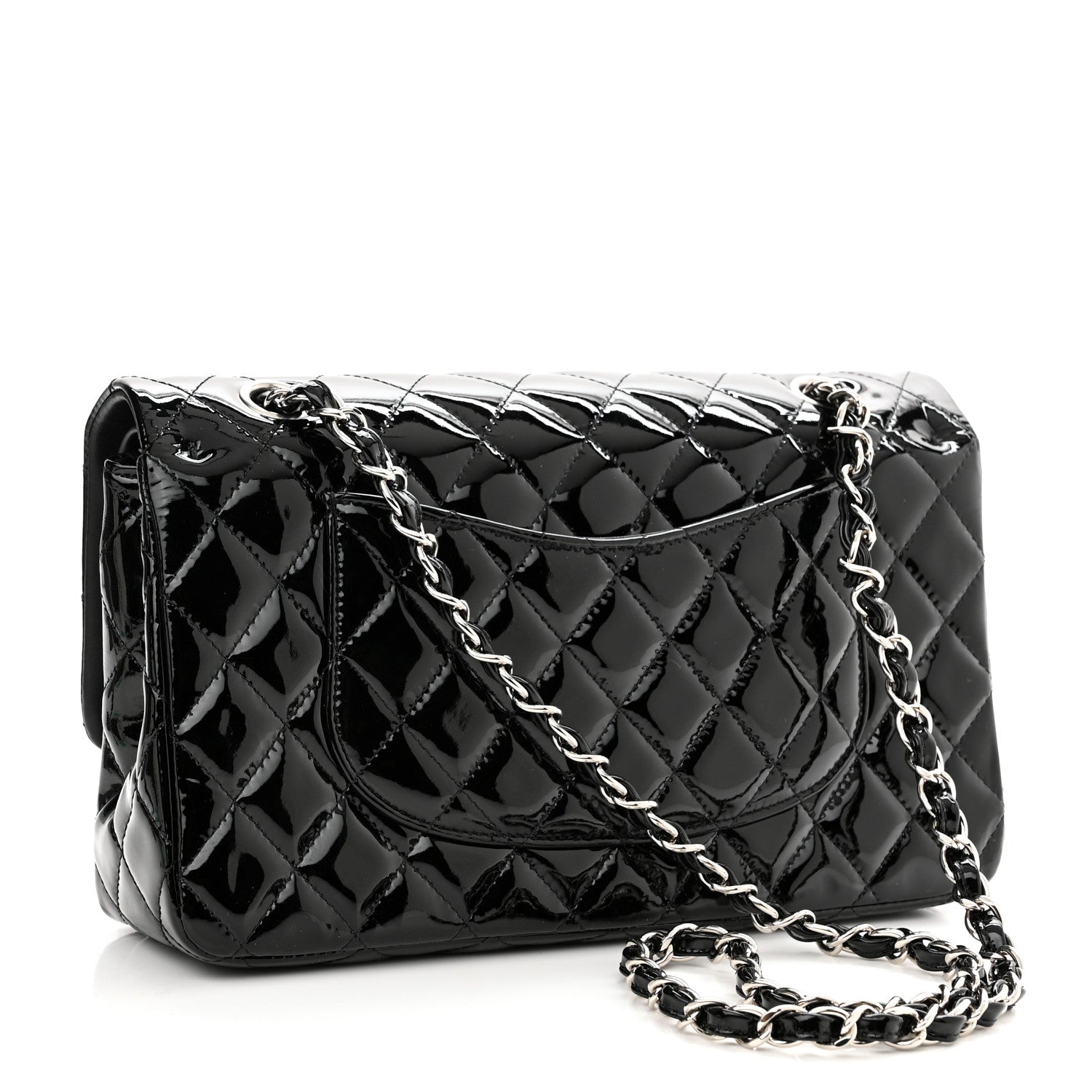 Chanel Patent Quilted Medium Double Flap Black 3 of 10