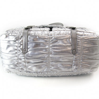Prada Nappa Dressy Gaufre Messenger Silver 5 of 11