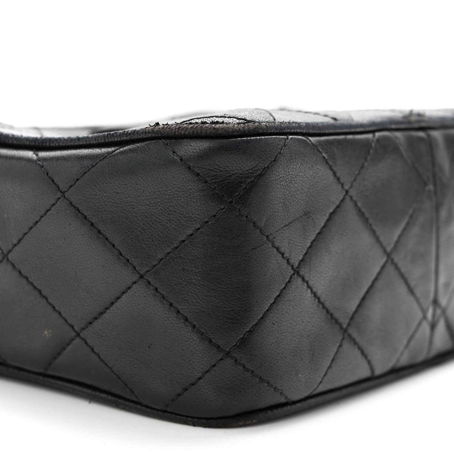 Chanel Lambskin Quilted CC Tassel Camera Case Black 11 of 13