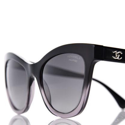Chanel Polarized Acetate CC Cat Eye Summer Sunglasses 5350 Black 7 of 8