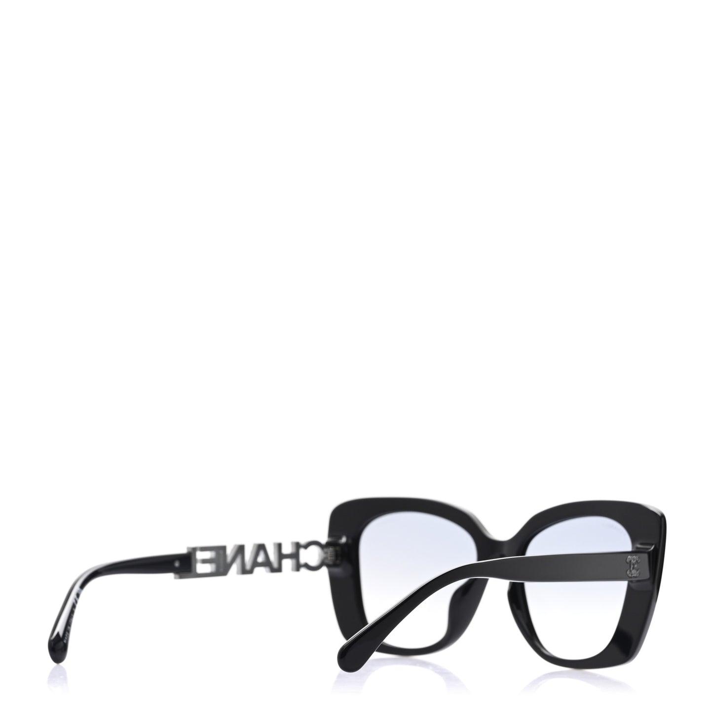 Acetate Strass Square Sunglasses 5422-B-A Black