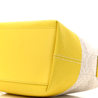 Loewe Jacquard Anagram Calfskin Small Cubi Bag Ecru Lemon 10 of 10