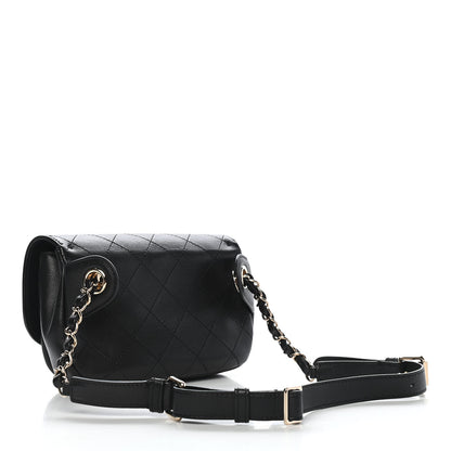 Chanel Calfskin Stitched Coco Curve Waist Bag Black 2 of 10