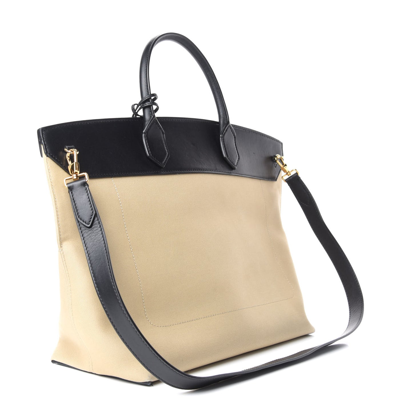 Calfskin Medium Society Tote Black Honey