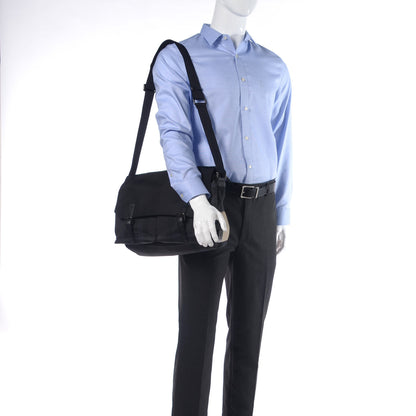 Burberry Nylon Jacquard Beat Check Sundorine Messenger Bag Black 2 of 8