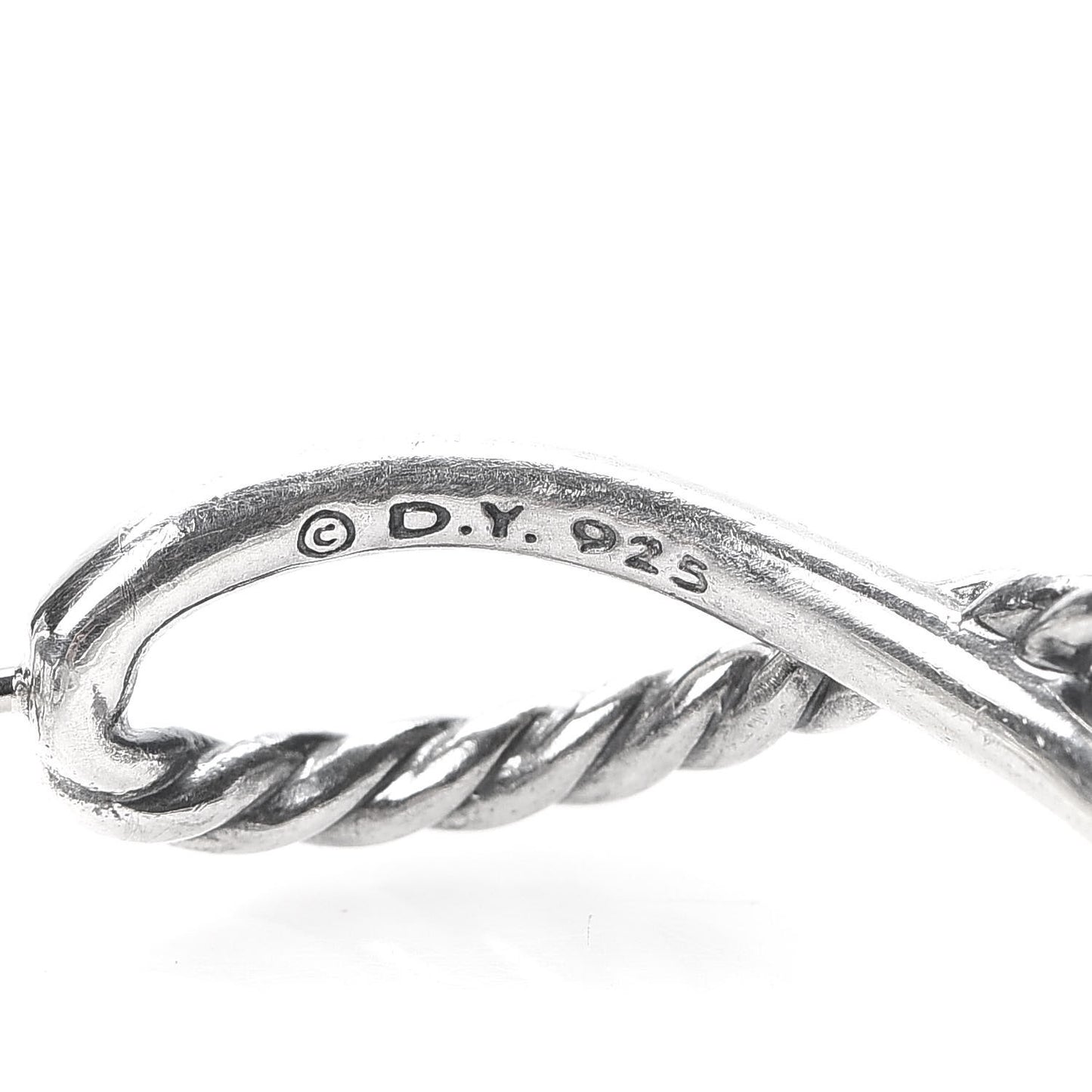 Sterling Silver Crossover Cable Hoop Earrings