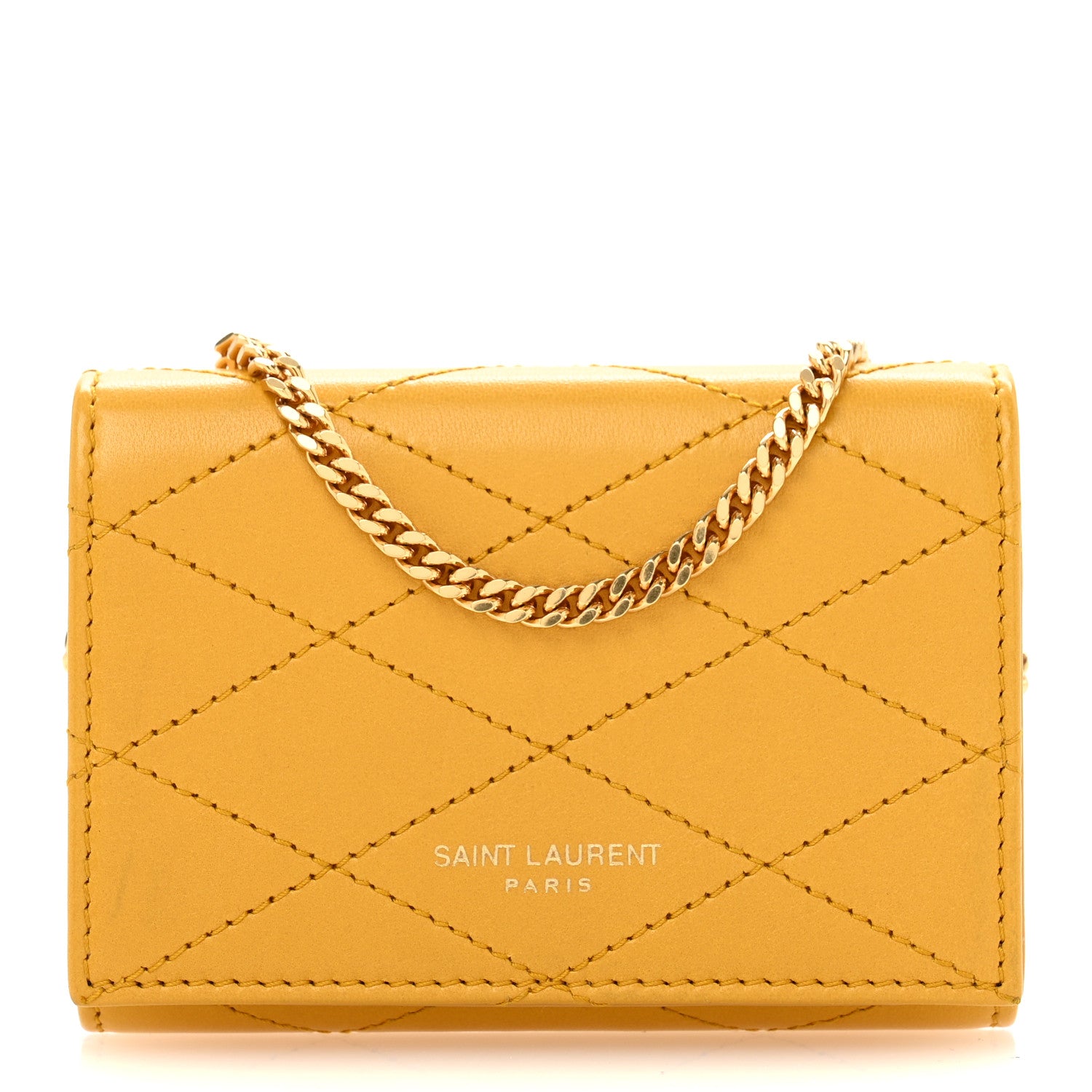 Saint Laurent Lambskin Quilted Monogram Baby Crossbody Bag  Saffran 1 of 11